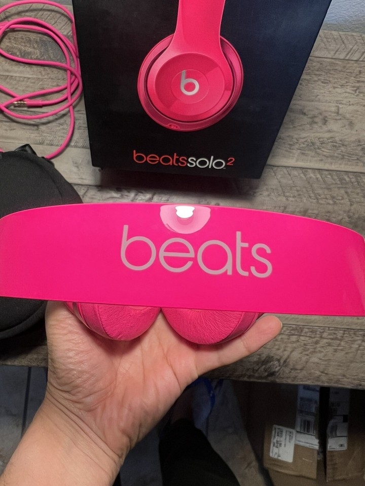 Beats Solo 2 Pink Wired HeadphonesNot BluetoothTested and Working! eBay