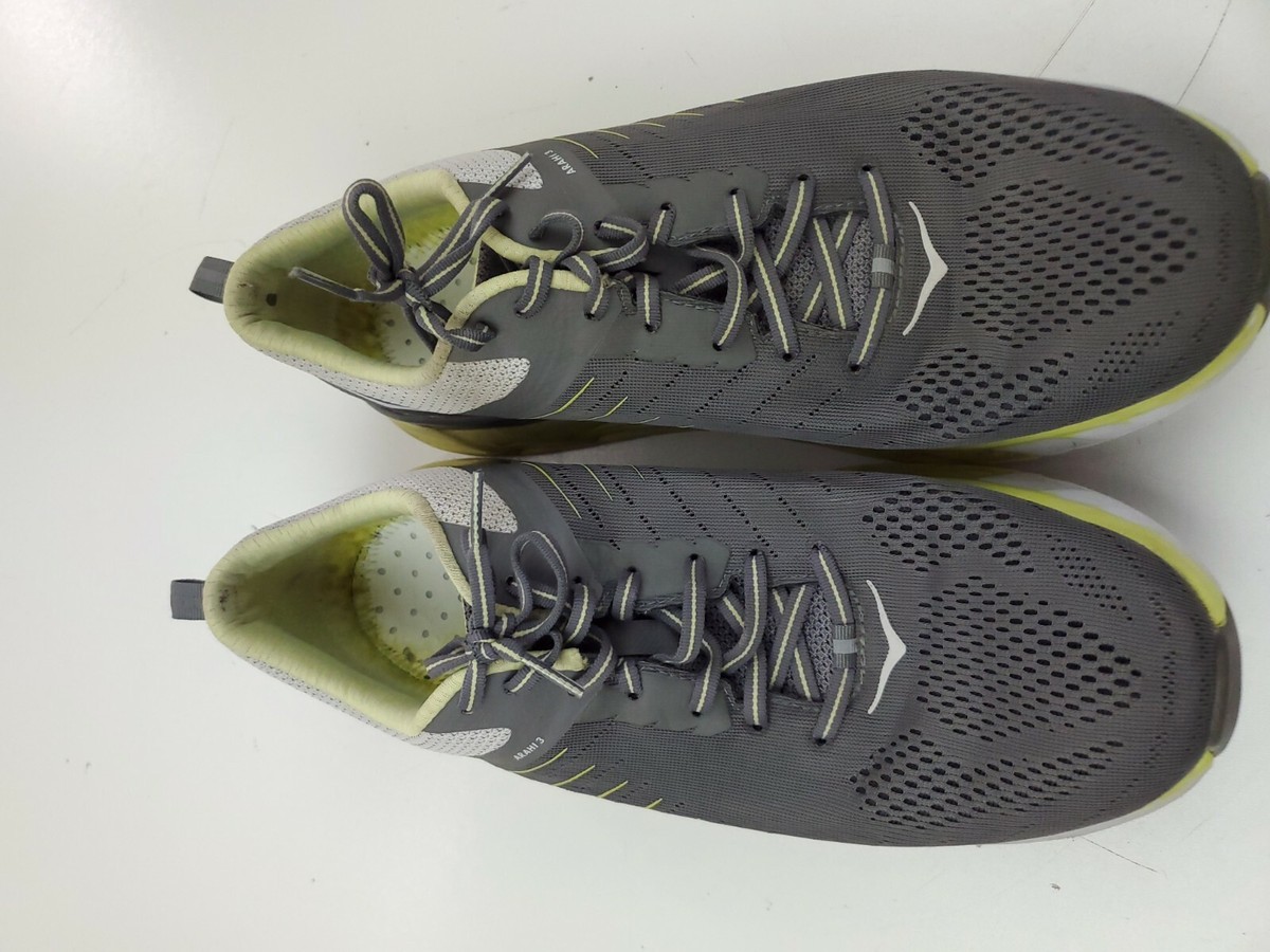 Hoka One One Arahi 3 Mens Size 11 Gray Yellow Athletic  display picture 1