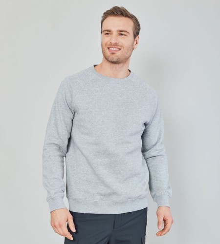 JRC Felpa SOFIA MAN Girocollo in Cotone Manica Raglan Senza Zip e Cappuccio Uomo - Picture 3 of 13
