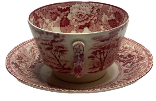 Tazza e piattino vintage Enoch Woods paesaggio inglese Inghilterra - Foto 3 di 14