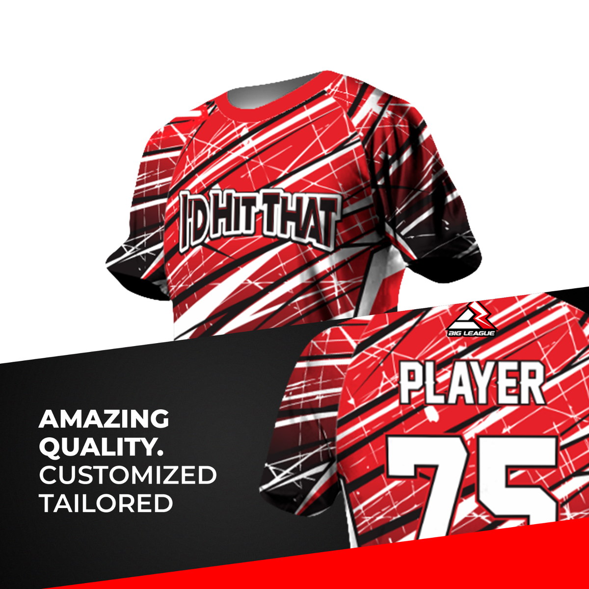 Custom Baseball Jersey - Personalized Name & Number, 100% Polyester, V-Neck, No Brand Logos