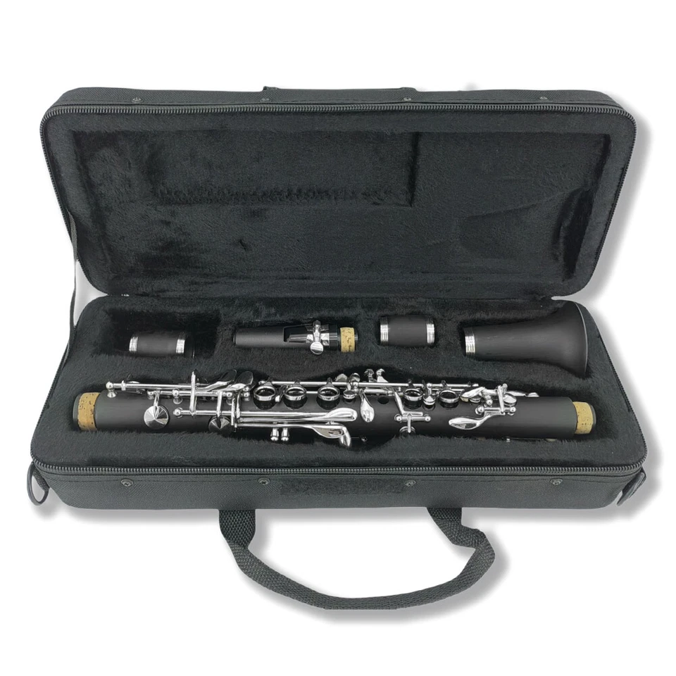 Clarinete Profesional Yinfente Llave Eb Clarinete de Ebonita Niquelado Estuche Libre Foto 3 de 4