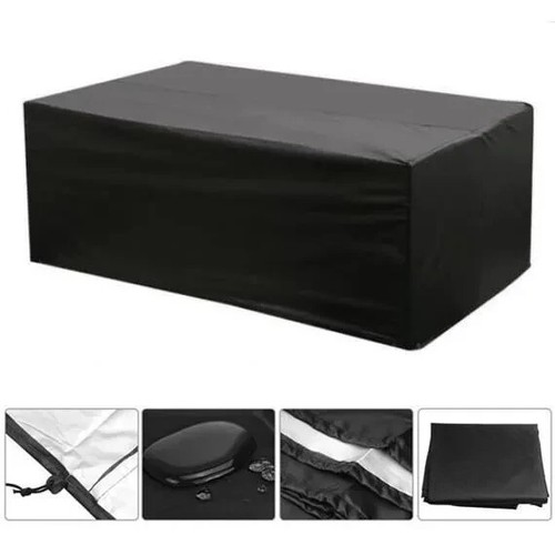 Bâche de Protection Étanche Mobilier Jardin Housse Extérieure 200x160x70 cm Noir - Photo 2/5