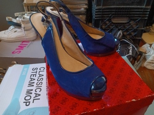 guess glensia dark blue suede size 7m(88ZZ) - Picture 5 of 8