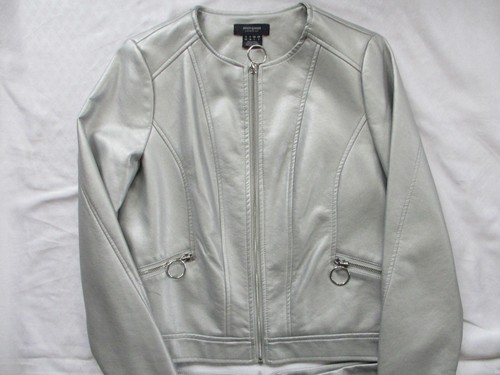 Manguun Collection, Set Jacke und Mini-Rock, Gr. 38 silber matt - Bild 12 von 16