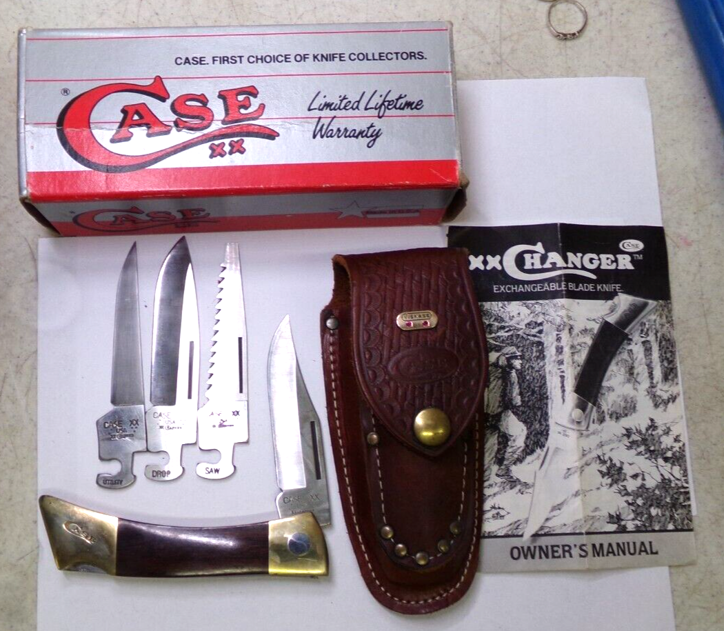 Vintage 1980 CASE XX Changer Knife USA 5 dot 35802730 3Blades RUBIES