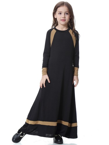 Niños Niñas Batas Largas Musulmanas Pavo Kaftan Abaya Escuela Oración Vestidos Islámicos - Imagen 99 de 100