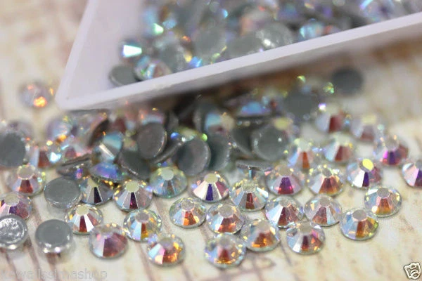STRASS TERMOADESIVI SS16 4mm CRISTALLO aurora boreale hotfix quantita' a scelta