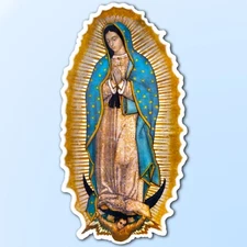 Our Lady Of Guadalupe Catholic Inspirational Vinyl Decal Laptop Sticker 4 x 2"