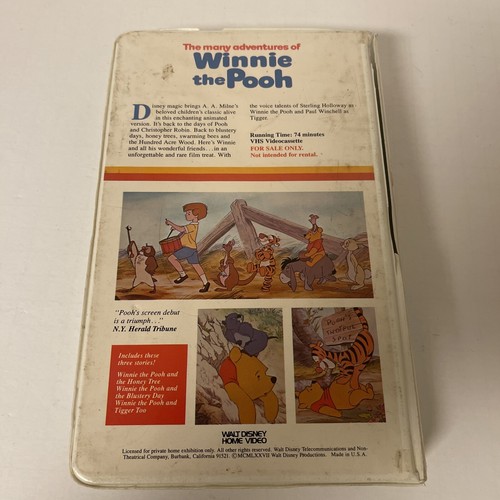 GREAT FIND Walt Disney's The Many Adventures Of Winnie The Pooh VHS CLAMSHELL - Picture 7 of 7