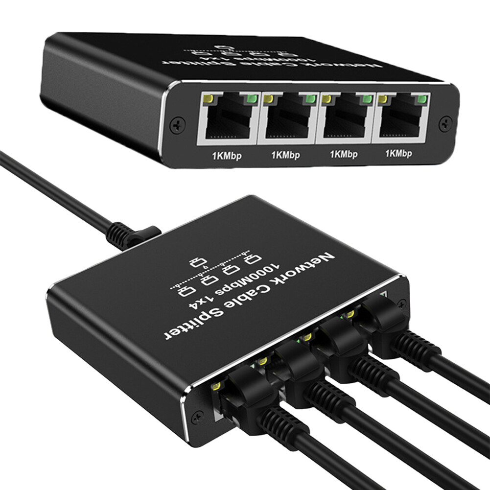 Ethernet Splitter 1 Zu 2 – Teilt LAN-Kabel Für Zwei Geräte, USB-Stromversorgung, Für Cat5–Cat8