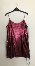 Pretty Little Thing Kourtney Kardashian Collab Burgundy Sequin Bodycon Dress 12
