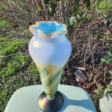 Lundberg art glass Large Fine Art Glass Vase, 11"H