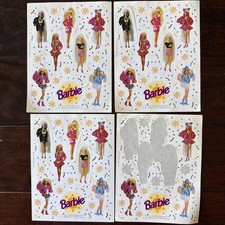 Vintage 1994 Hallmark Barbie Sticker Sheets 3 New 1 Partial