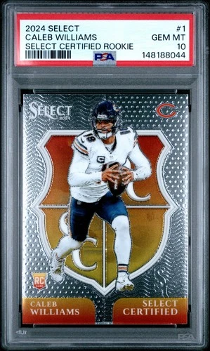 2024 Panini Select - Select Certified Rookies Caleb Williams #1 RC PSA 10 BEARS