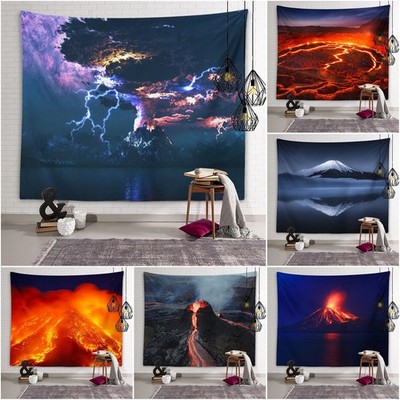 Großer Vulkanausbruch Wandbehang Wandteppich Live Übertragung Hintergrund Dekor