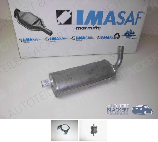 Imasaf Auspuff Mitteltopf + Anbauteile für Renault R 5 1.4 Alpine 1980-1981-image