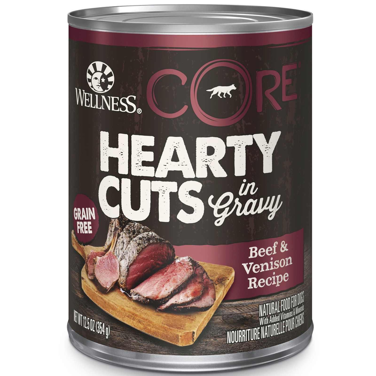Wellness CORE Hearty Cuts Natural Wet Grain Free Canned Dog Food, Beef