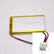 3.7V 10000Mah 1160100 Li-Ion Li-Polymer Li Battery 2.0 JST 2Pin For