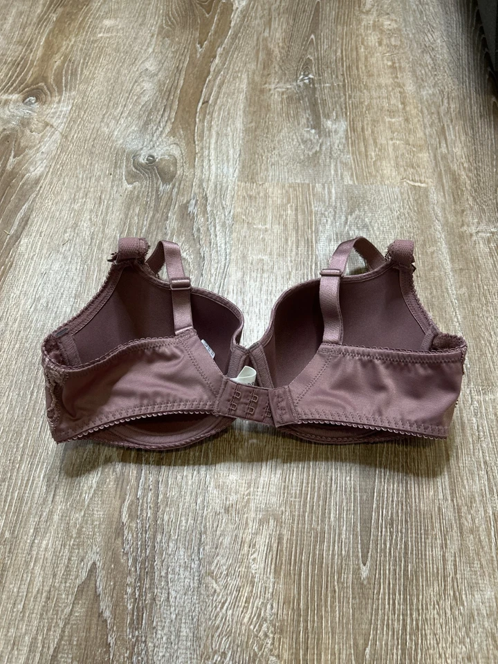 Sutiã Primadonna 34C 0262121 Madison acolchoado em forma de coração roxo Gingham em excelente estado usado - Imagem 2 de 4