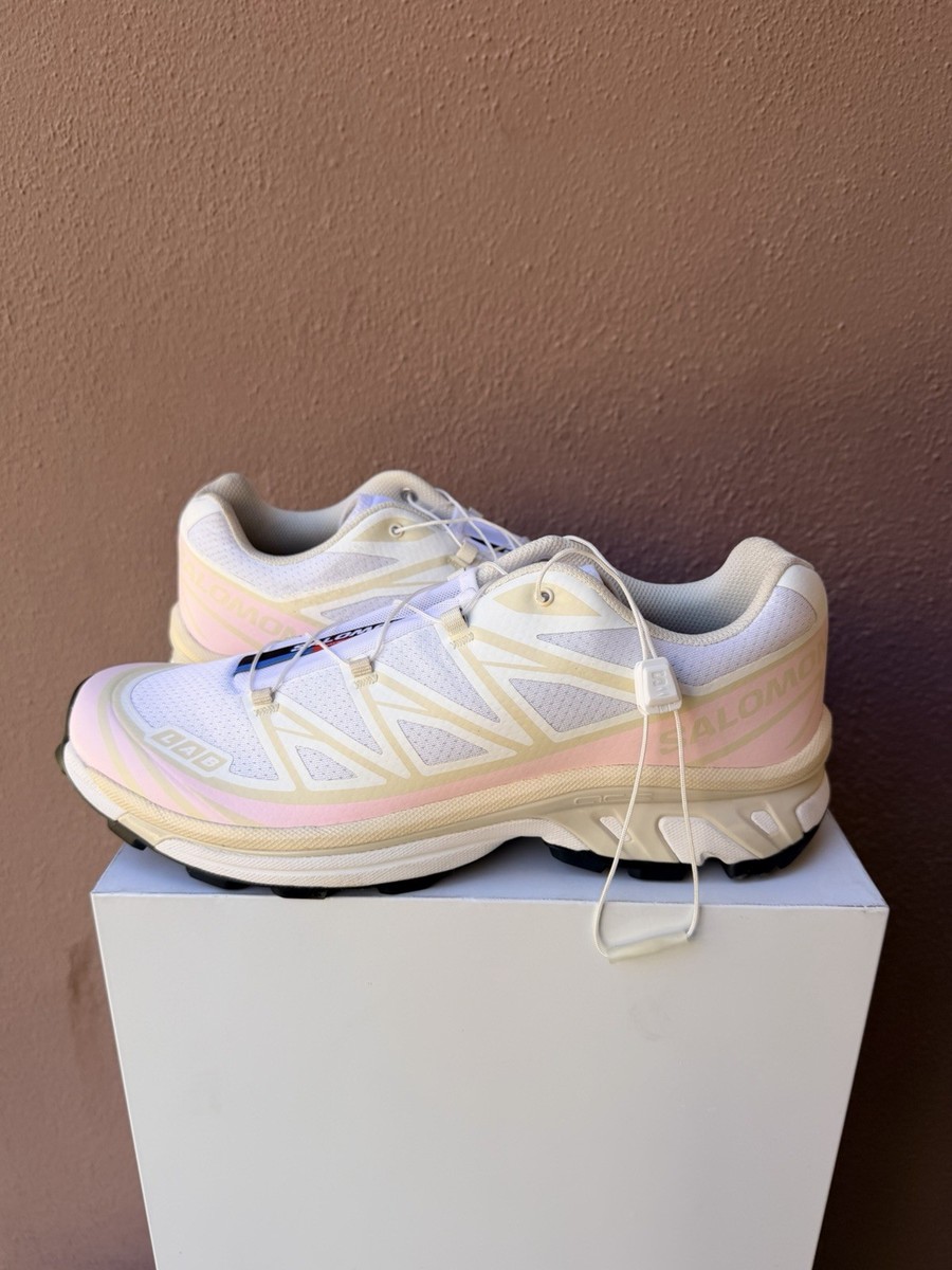 Salomon S/LAB XT-6 Soft Ground Pink Tan White Milk Drawstring