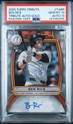 2025 TOPPS TRIBUTE TRIBUTE AUTOS GOLD #TABR BEN RICE 20/75 PSA 10 AUTO 10