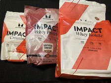 Lot of 3 MyProtein Impact Whey Isolate, Creatine &Whey Protein Powder NEW SEALED