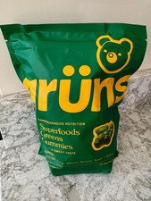 Gruns Adults Superfood Greens Gummies LOW SUGAR Gummy Bears 28 Packs, 8 each 224