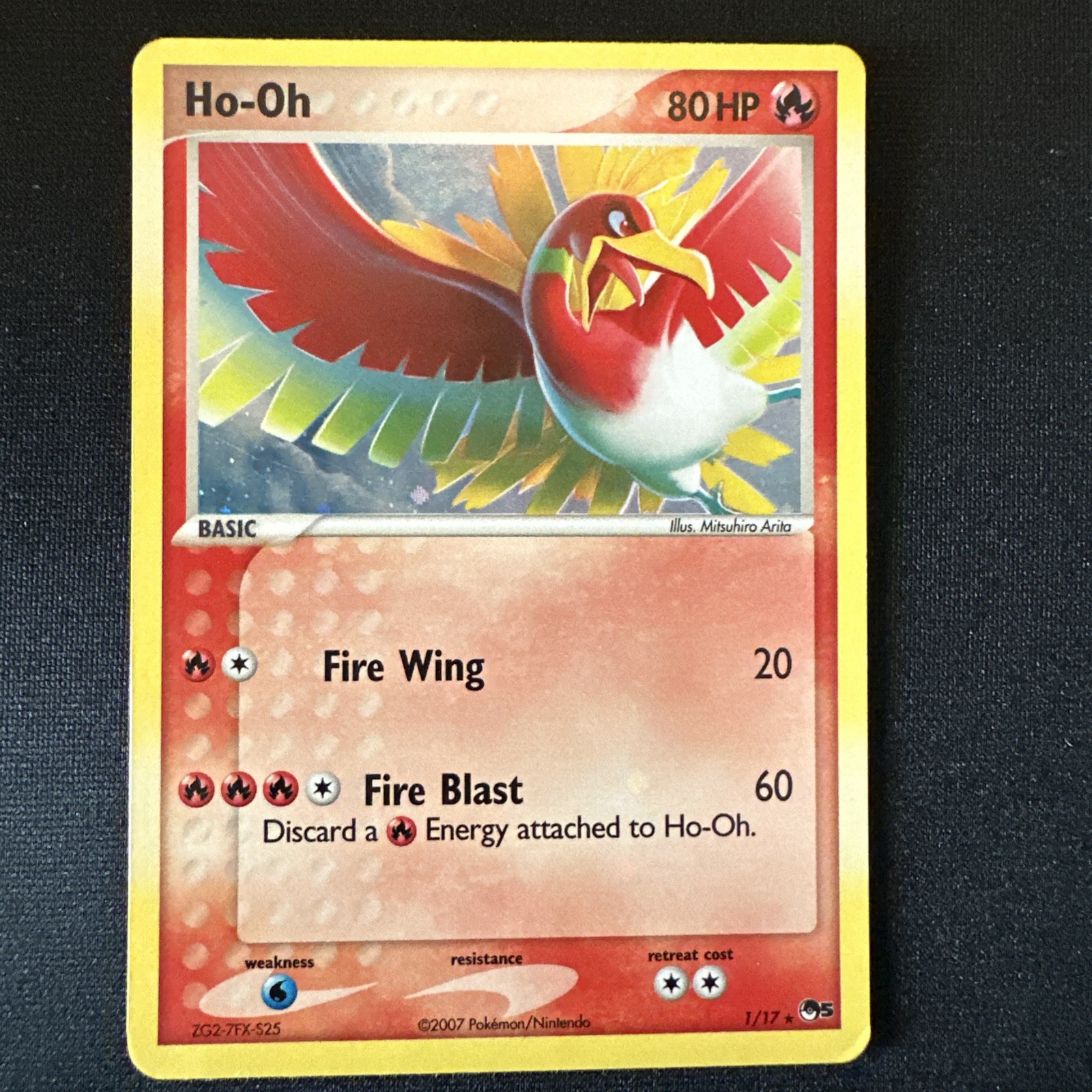 Pokémon TCG Ho-Oh 1/17 Holo Rare Card Pop Series 5