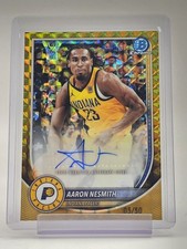 AARON NESMITH 2025-26 BOWMAN CHROME GOLD GEOMETRIC REFRACTOR AUTO /50 Q3882