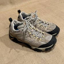 Merrell Moab Ventilator Shoes Womens Size 8.5 Taupe Hiking Outdoor Vibram Sole