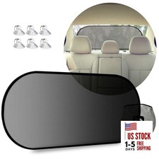 Car Sun Shade, UV Protection Folding Auto Rear Window Black - Suction Cups