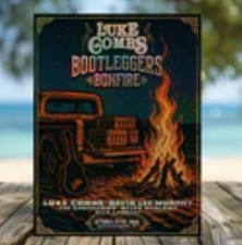 Luke Combs 2025 FOIL Bootleggers Bonfire poster
