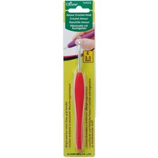 Clover 1043/E Magenta Amour Crochet Hook, Size E, 3.5mm, Red 3.50mm,