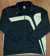 2000s Vintage Nike Team Men s Track Jacket Colorblock Black/Tan Full Zip L