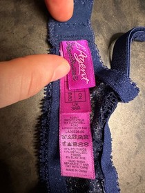 L&rsquo;agent By Agent Provocateur Lace Blue Gold Underwire Bra 36B Coquette