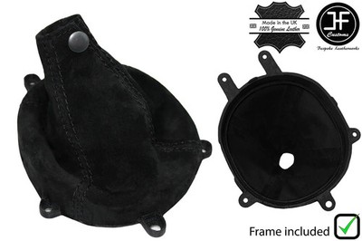 BLACK STITCH WILDLEDER SCHALTUNG 6-GANG GAMASCHE + RAHMEN FÜR MITSUBISHI LANCER EVO 7 8 9