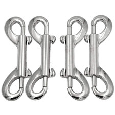 5 pcs Silver Strong Double Ended Bolt Snaps Hook Zinc Alloy