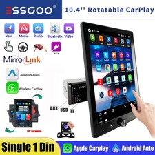 10.4" Single Din Touch Screen Stereo Bluetooth Radio Apple/Android Carplay CAM