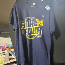 Hanes Michigan Wolverines NCAA Final Four Basketball Blue Shirt Men's L