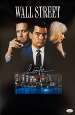 Charlie Sheen Signed 12x18 Wall Street Poster JSA COA Private Signing