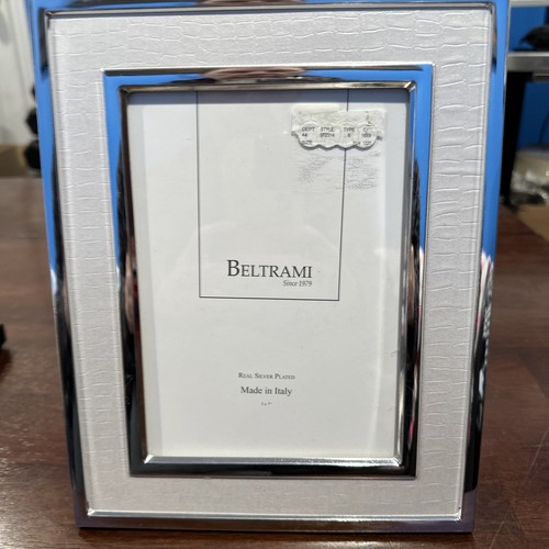 Beltrami Silver Plated Picture Frame Made In Italy 5x7 Photo