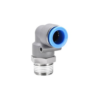 Elbow Push to Connect Air Fittings 14mm Tube OD  X 1/2PT Male Thread Grey