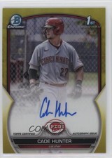 2023 Bowman Chrome Prospect Yellow Refractor /75 Cade Hunter #CPA-CH Auto 07b3