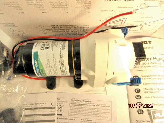 Водяной насос для автофургона Flojet R3526144D 12 В 3 галл/мин 50 фунтов на кв. дюйм с сетчатым фильтром, ОТКРЫТАЯ КОРОБКА, БЕЗ 90 ЛОКТЕЙ - Изображение 4 из 4