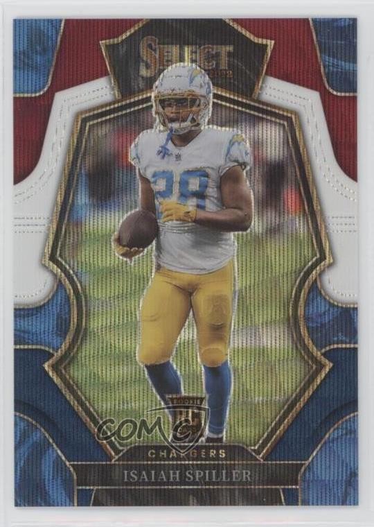 2022 Select Premier Level Tri-Color Prizm 110/199 Isaiah Spiller Rookie RC 15ej