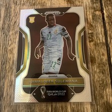 2022 Prizm World Cup Qatar Soccer Rookie Silver Prizm Kamaldeen Sulemana (Ghana)