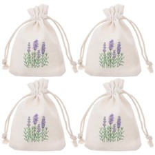 10 Pcs Empty Lavender Sachet Bags Cotton Drawstring Small Pouches For Wedding