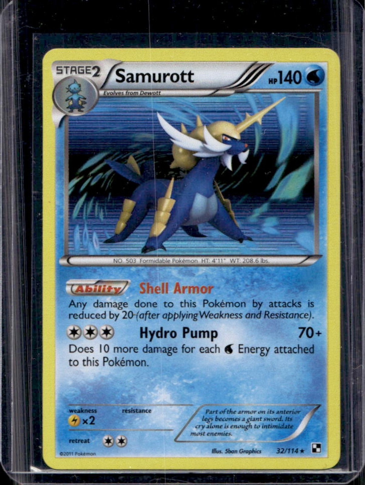 2011 Pokemon Black & White Samurott #32/114