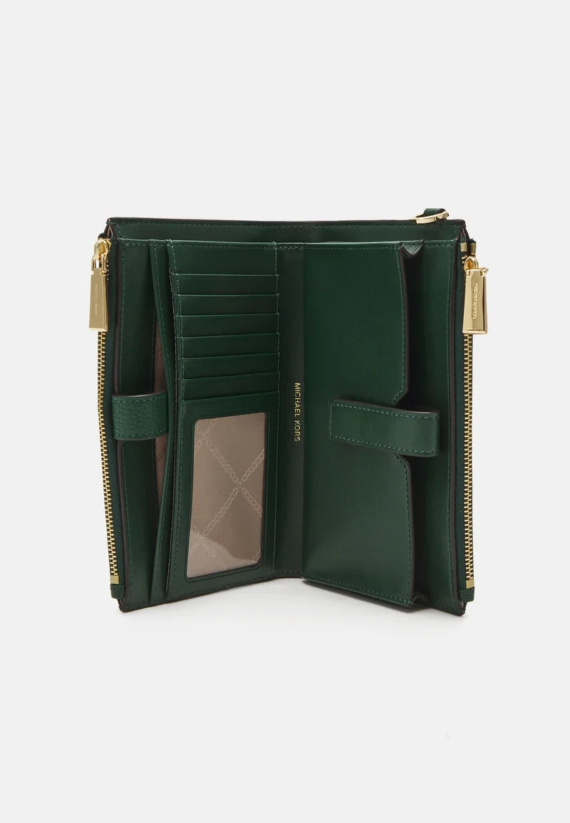 RARE Michael Kors Selma Large Saffiano Leather Handbag Dark Green with WALLETS thumbnail 8